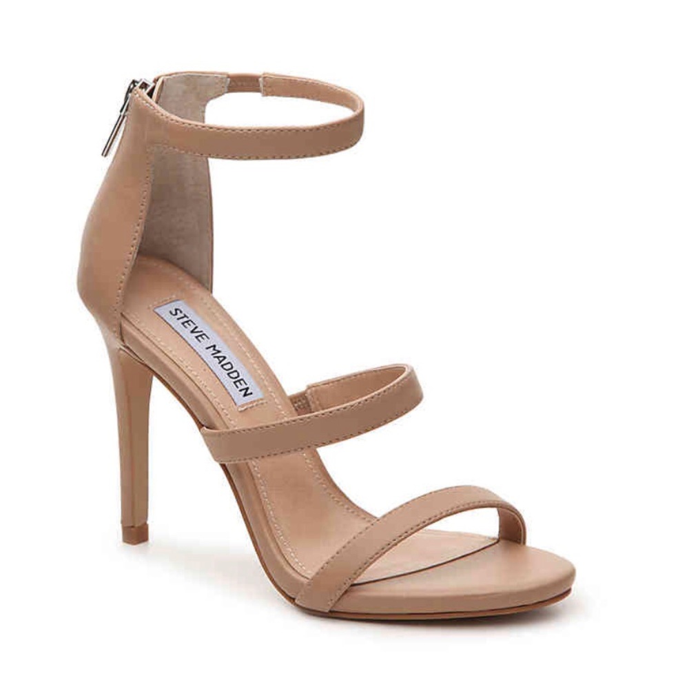 Steve Madden Feelya Nude Strappy Stiletto Heel 9